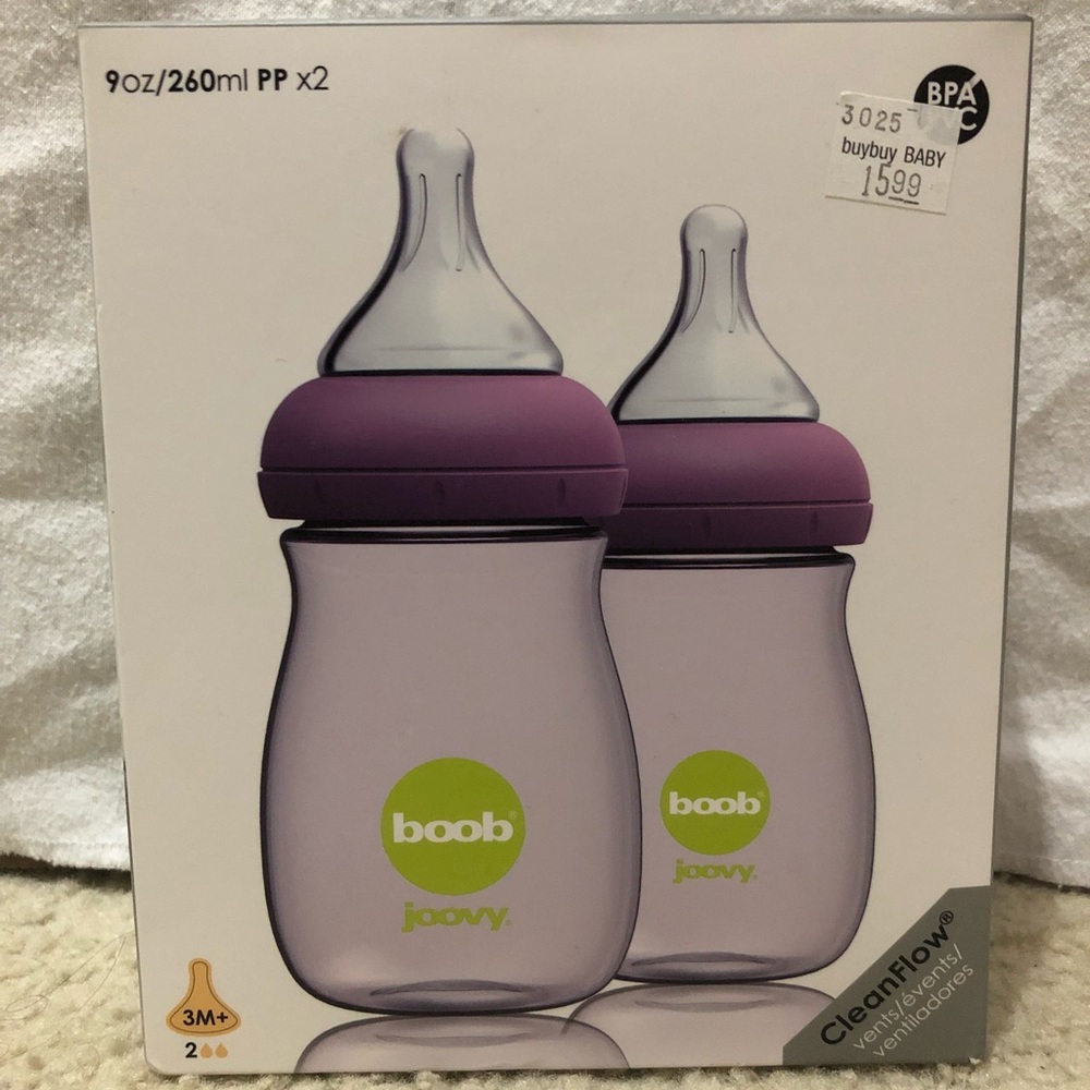 Two purple bottle